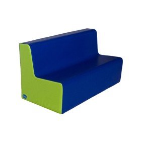 Poltrona Sumo Didactic Medio Triplo Alt Assento 25 Cm Azul / Pistacho 100X45X50 Cm
