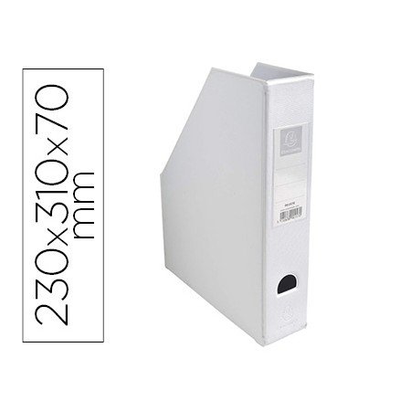 Porta Revistas Exacompta Pvc Lombada 70Mm Cor Branco 230X310X70 Mm