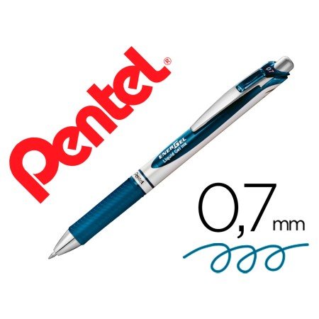 Roller Pentel Bl77 0,7 Mm Energel Rectractil Azul Marinho