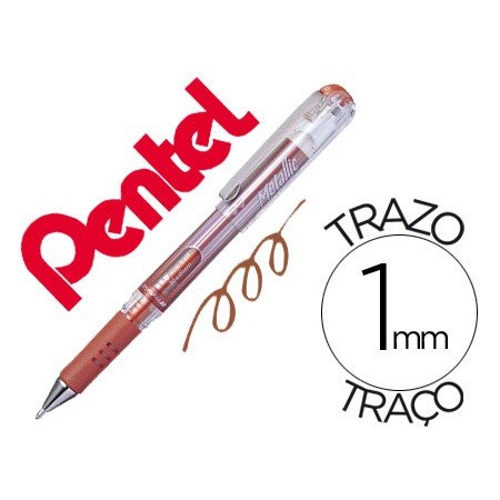 Roller Pentel Hybrid Gel K230M Ponta de 1,0 Mm Cor Bronze