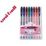 Roller Uni Ball Um-120 Sign0 0,7 Mm Tinta Gel Estojo de 8 Cores Basicas