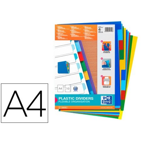 Separador Elba Plastico 120 Mc Din A4 11 Furos 10 Posicoes Cores Sortidas