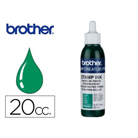 Tinta Para Reentintado Verde 20 Cc Para Carimbos Automaticos Brother
