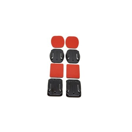 Acessório de suporte adesivo Phoenix curvo + plano de 3 m para câmeras esportivas e gopro hero 4 - 3+ - 3 - 2 - 1 montagens ades