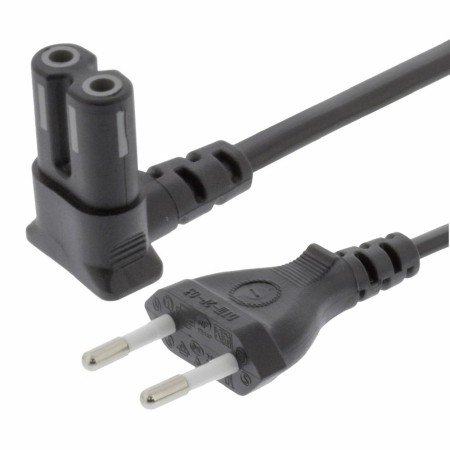 Cabo Alimentação Ac Plano Ângular / Tipo 8 Iec C7 Ângular 2M