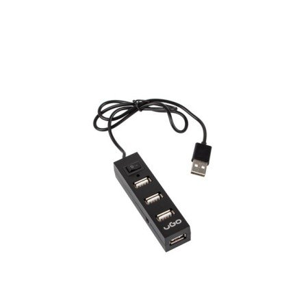 HUB USB 2.0 Maipo HU100 com 4 Portas e Interruptor - Preto - uGo