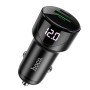 Carregador de Isqueiro USB-A + Tipo-C de 15W Hoco Z42 - Preto