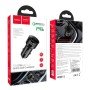 Carregador de Isqueiro USB-A + Tipo-C de 15W Hoco Z42 - Preto