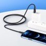 Cabo de Dados e Carregamento em Silicone USB-A / Lightning, Hoco X61 - Preto