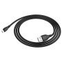 Cabo de Dados e Carregamento em Silicone USB-A / Micro USB, Hoco X61 - Preto