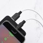 Cabo de Carregamento em Silicone USB-A / Micro USB, Hoco X21 - Preto / Branco
