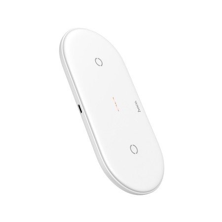Carregador Wireless, 2 em 1, Hoco CW23 - Branco