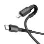 Cabo de Dados e Carregamento Tipo-C para Lightning (PD), Hoco X71 Especial - Preto