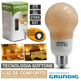 Lâmpada E27 9W45W 230V Eco Tec. Softone 270Lm Grundig