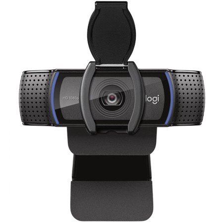 Logitech c920s pro webcam 1080p - 30fps com tampa de segurança