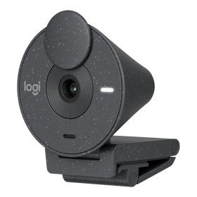 Webcam logitech brio 300 grafite full hd - usb tipo c