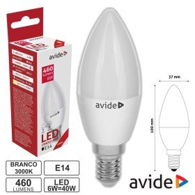 Lâmpada Led E14 Vela 6W 230V 3000K 460Lm Avide
