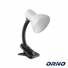 Candeeiro Secretária 1Xe27 40W C/ Mola Branco Orno