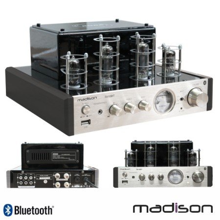 Amplificador A Válvulas 2X50W Vintage Usb/Bt Madison