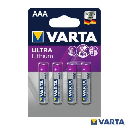 Pilha Lithium Lr3/Aaa 1.5V 4X Blister Varta