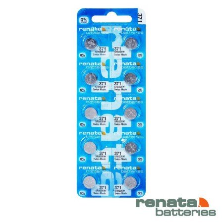 Pilha Alcalina Botão 371/Sr920Sw 1.5V Ag2O 10X Renata