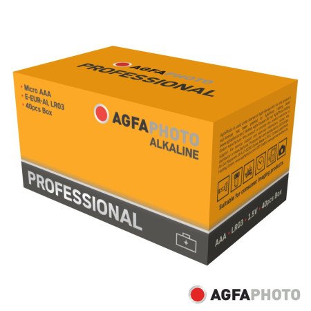 Pilha Alcalina Aaa 1.5V 40X Industrial Agfaphoto