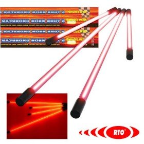 Conjunto De 4 Néons P/ Chassi Auto Vermelho