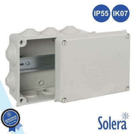 Caixa De Passagem Estanque C/ 10 Cones 160X135X70Mm Solera