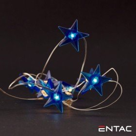 Grinalda 10 Leds Estrela Arame 2Xaa 1M Entac