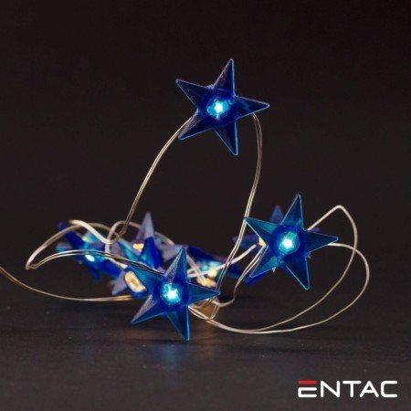 Grinalda 10 Leds Estrela Arame 2Xaa 1M Entac