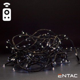 Grinalda 50 Leds 3000K Comando Ir 3Xaa 5Mt