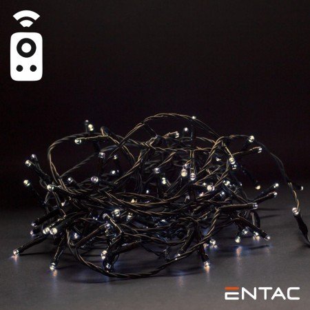 Grinalda 50 Leds 3000K Comando Ir 3Xaa 5Mt