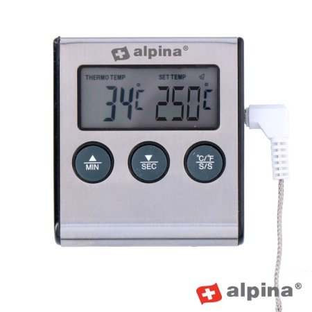 Termómetro Digital Alimentar C/ Temporizador Alpina