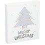Placa Decorativa Merry Christmas Mdf C/ 6 Leds