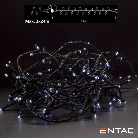 Grinalda 240 Leds 6400K 24M S/ Alimentador Entac