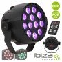 Projetor Par C/ 12 Leds Rgb 3W Abs Comando Mic Dmx Ibiza