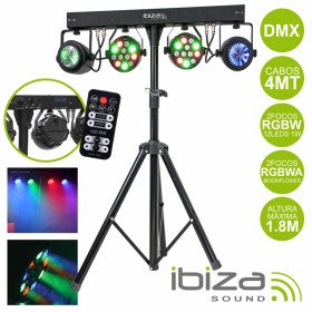 Suporte C/ 2 Projetores Par + 2 Moonflower Dmx Ibiza