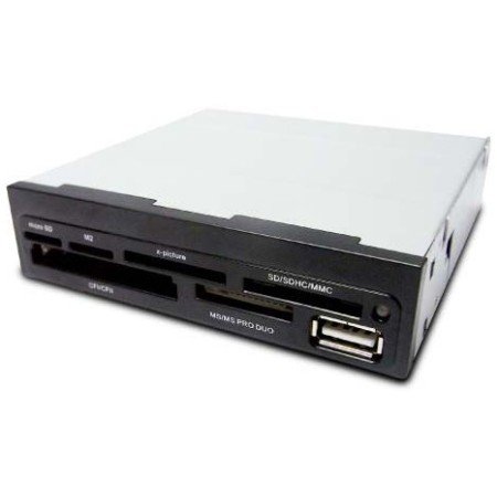 Leitor de cartão de memória e usb coolbox cr400 3,5'' interno