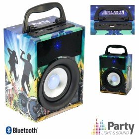 Coluna Bluetooth Portátil 10W Usb/Sd/Fm/Aux/Bat Party
