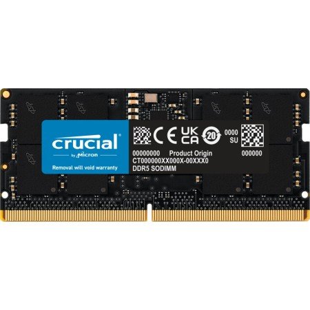 Memória RAM ddr5 16gb crucial - sodimm - 4800 mhz - pc5 38400 cl40
