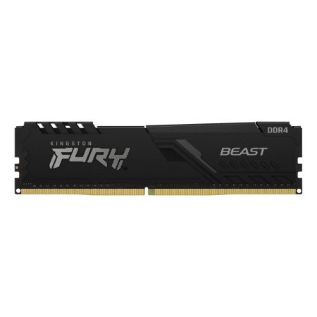 Memória ram ddr4 8gb kingston - 3200mhz - pc4 - 25600 - fury beast - preto