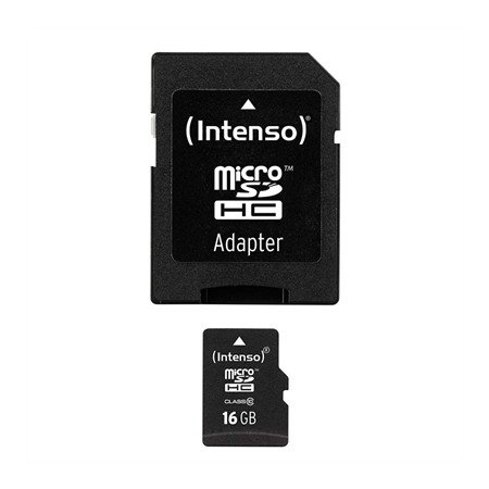 Intense 16gb cl10 cartão de memória micro sd + adaptador sd