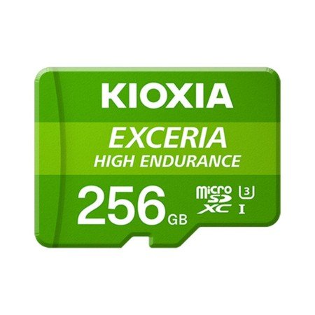 Cartão de memória micro secure digital sd kioxia 256gb exceria high endurance uhs - i c10 r98 com adaptador