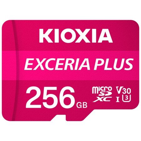 Cartão de memória micro secure digital sd kioxia 256gb exceria plus uhs - i c10 r98 com adaptador