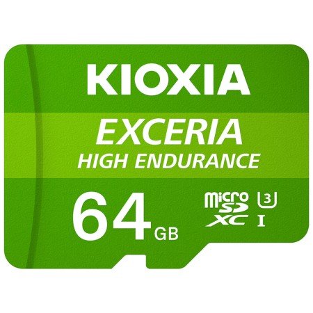Cartão de memória micro secure digital sd kioxia 64gb exceria high endurance uhs - i c10 r98 com adaptador