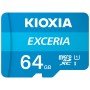 Cartão de memória micro secure digital sd kioxia 64gb exceria uhs - i c10 r100 com adaptador