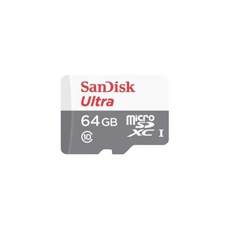 Cartão de memória micro secure digital sd hc + adaptador sandisk - 64gb - classe 10 - sdhc 100mb - s