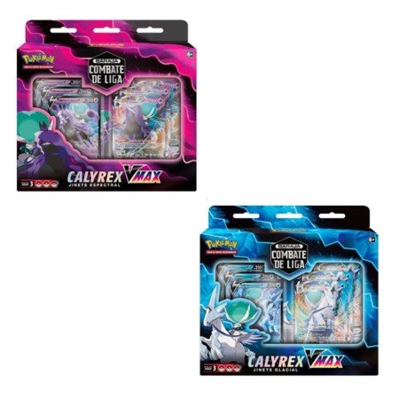 Jogo de cartas pokemon tcg espada e escudo 10 baralhos de combate calyrex vmax 6 unidades espanhol
