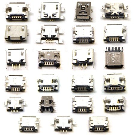 Conjunto de 240 Conectores micro-USB para Dispositivos Smartphonees Lenovo Huawei Xiaomi Samsung