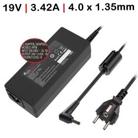Carregador para Portatil Asus ZenBook Ux32V Ultrabook S200E 19V 3.42A 65W 4.0X1.35mm